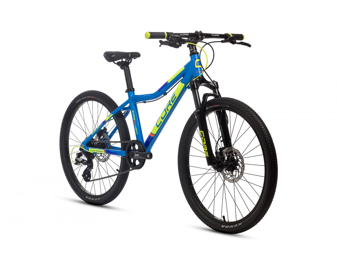 DĚTSKÉ KOLO CORE NIPPER 24" , JEDNOPŘEVODNÍK 1X8S, HYDRAULICKÉ MT-200, RST FIRST AIR - SUPERLIGHT MODRÝ