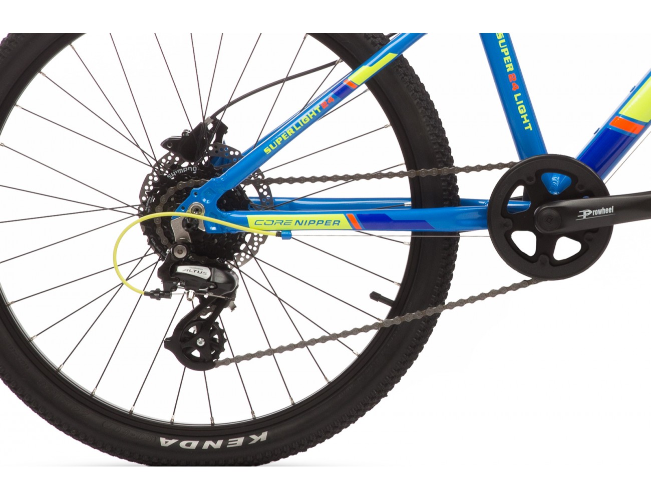 DĚTSKÉ KOLO CORE NIPPER 24" , JEDNOPŘEVODNÍK 1X8S, HYDRAULICKÉ MT-200, RST FIRST AIR - SUPERLIGHT MODRÝ