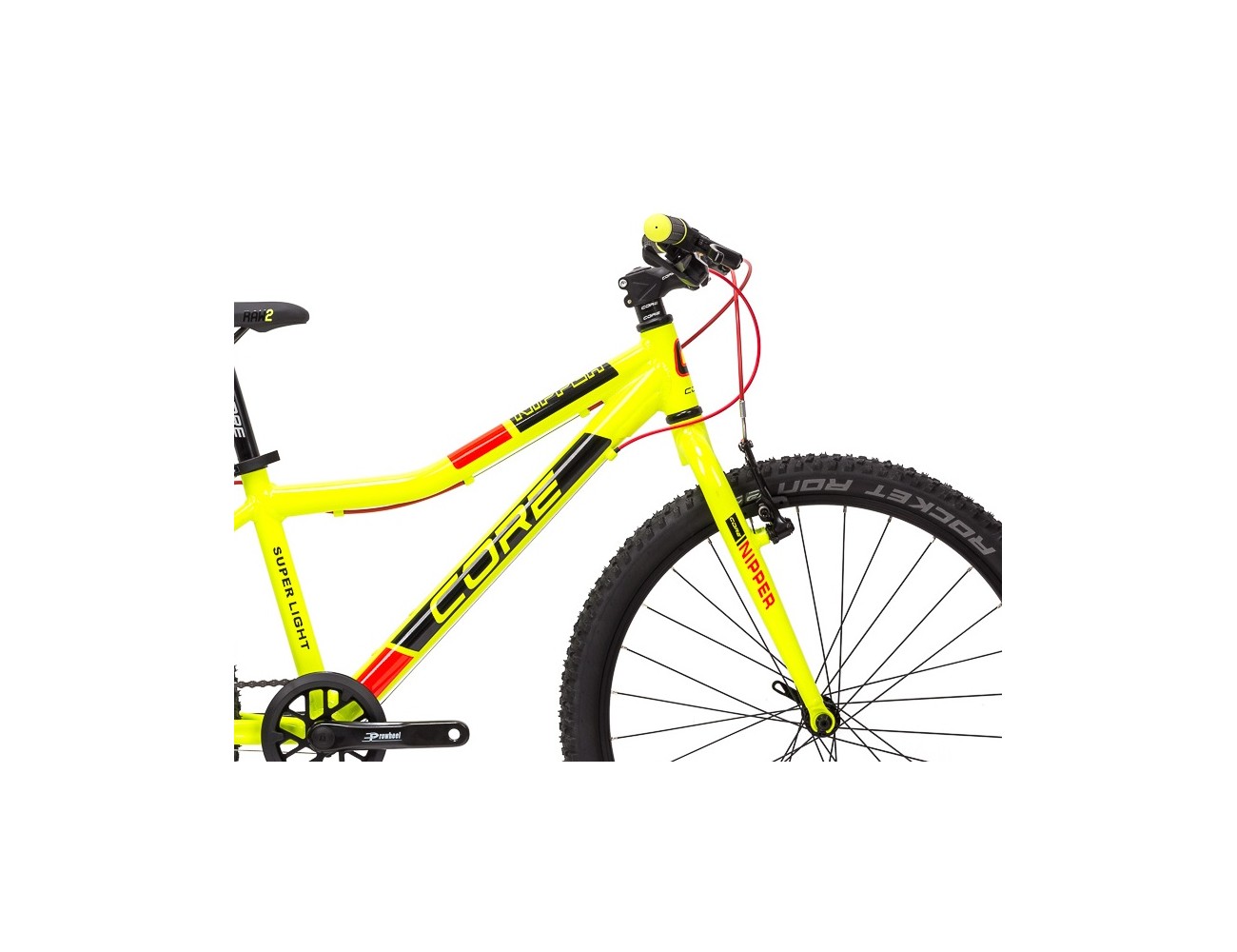 Dětské kolo 24" Al Nipper, jednopřevodník, 1x8s/1x9s, Ahead Al - Ultralight reflexně žlutý