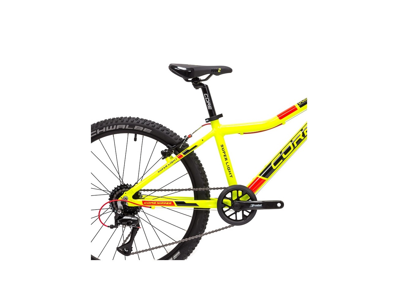 Dětské kolo 24" Al Nipper, jednopřevodník, 1x8s/1x9s, Ahead Al - Ultralight reflexně žlutý