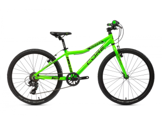 DĚTSKÉ KOLO CORE NIPPER 24" - JEDNOPŘEVODNÍK, REFLEXNĚ ZELENÝ 1x7 rychlostí